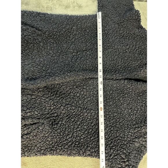 Iro Faux Shearling Piacie Jacket Oversized Navy Snap Front Heavy Pockets Size 38 - Picture 10 of 14